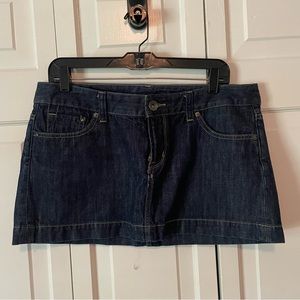 Denim Mini Skirt with Bedazzled Pocket